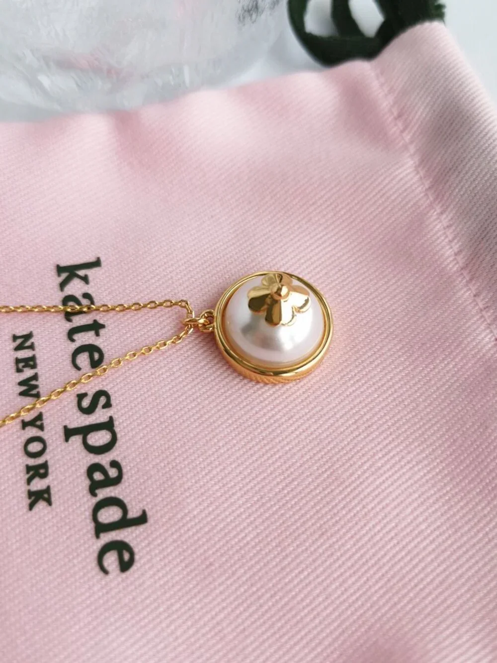 Kate Spade Pearls On Pearls Gold Necklace & White